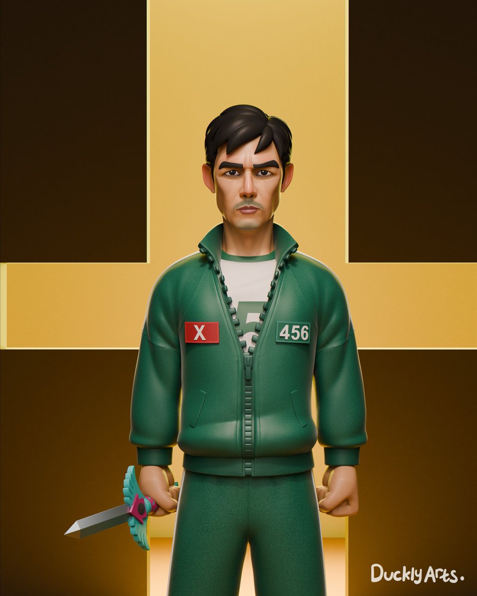 My newest 3D Sculpting, Gi hun from Squid game Season 3! Not the best season but I love the room design for Knives and Keys game. 
#SquidGame3 #Netflix #blender #b3d