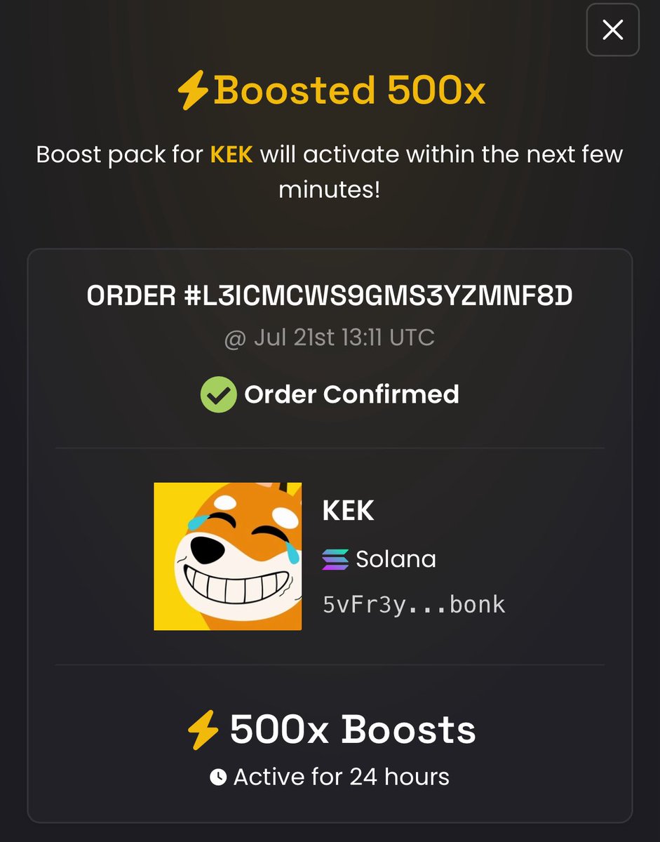 oyexing's tweet image. boosted to get the golden ticker
kek has always been a meme that has deserved 100m+ like the rest
bonk chain is the place for it