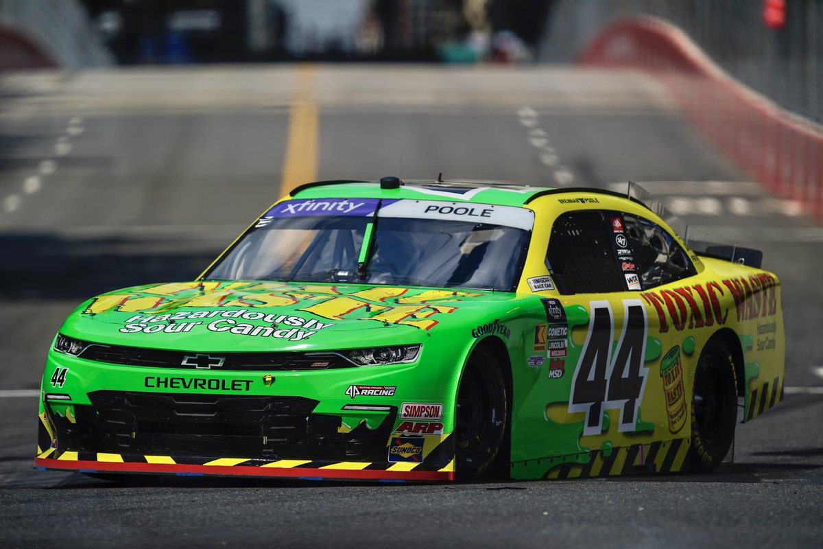 TeamAlphaPrime's tweet image. ⚠️ The @ToxicWasteSour colors return on @brennanpoole’s #44 this weekend at @IMS!
#Pennzoil250 | @XfinityRacing