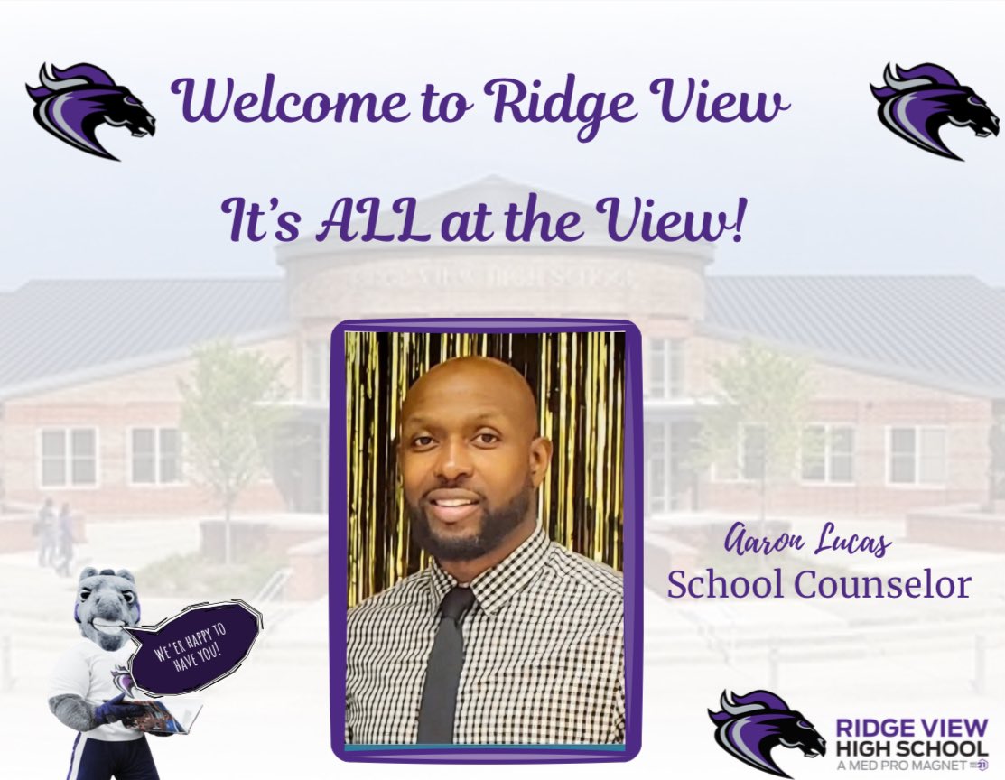 Welcome to the Ridge View family Mr. Aaron Lucas! 💜🩶 

We’re excited to welcome our newest faculty and staff members to Blazer Nation. Here’s to a year of growth, connection, and blazing new trails together! 🔥 #BlazerPride #WelcomeBlazers