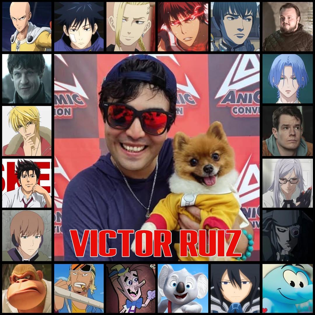 Collage para el actor de doblaje, Víctor Ruiz (<a href="/elvicruiz/">Víctor Ruiz</a>)

Es conocido por ser la voz de Saitama en One Punch Man, Megumi Fushiguro en Jujutsu Kaisen, Ken "Draken" Ryuguji en Tokyo Revengers, Taiga Kagami en Kuroko no Basket, entre otros.

Feliz Cumpleaños! 🥳🎂🎁🎊🎉🎈