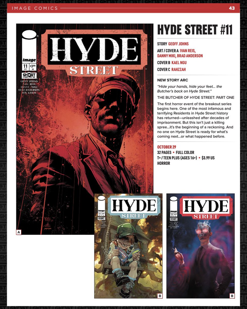 GhostMachinePro's tweet image. The Butcher stalks HYDE STREET beginning in issue #11! Order it and the first HYDE STREET collection (issues #1-7) anywhere you buy @ImageComics