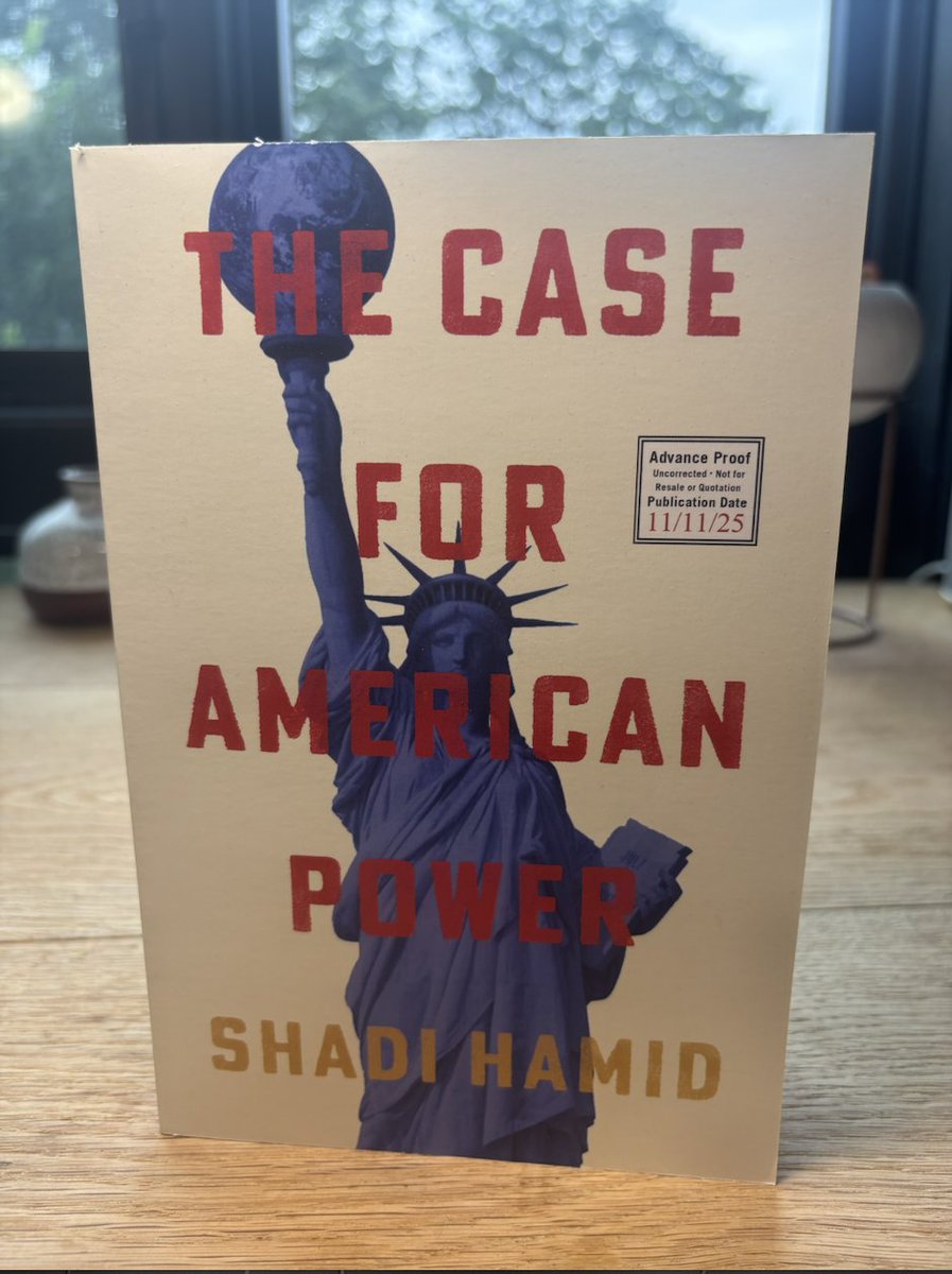 shadihamid's tweet image. My new book THE CASE FOR AMERICAN POWER is out November 11 from @simonschuster. This book is a culmination, really. I don't think I'm going to write something like it again.
Pre-orders make a big difference! Please consider ordering a copy here: amzn.to/3UoLnYC