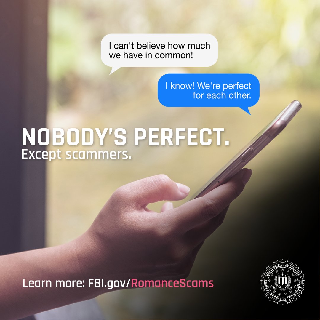 In romance scams, a criminal uses a fake online identity to gain a victim's  affection and trust. Nobody's perfect. Except scammers. Find the red flags  you need to look out for to, image size:1080x1080