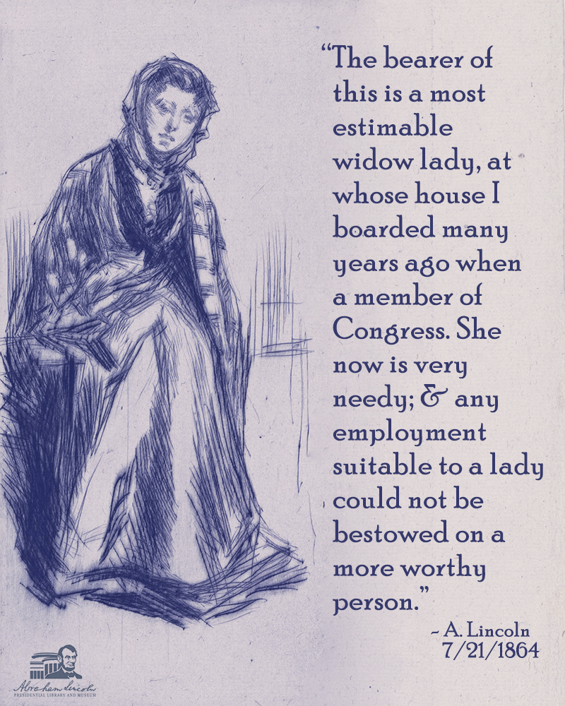 ALPLM's tweet image. As a congressman, #AbrahamLincoln stayed at a boarding house operated by Ann Sprigg. When he returned to Washington as president, Lincoln arranged for her to get a job as a Treasury Department clerk. #AbeSays
Source: ow.ly/UWhc50WsoAR