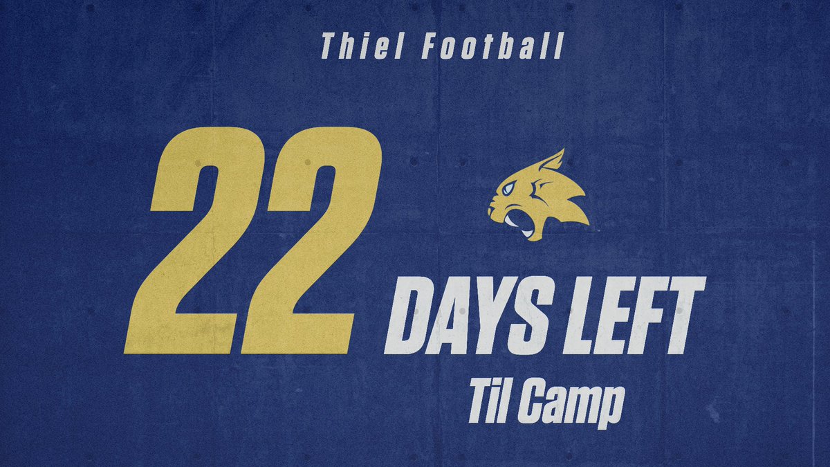 Thiel_FB's tweet image. 22 Days Left Until, we are on the field preparing for the 25 season!!! Its almost that time..... #ThielFb #RollCats
