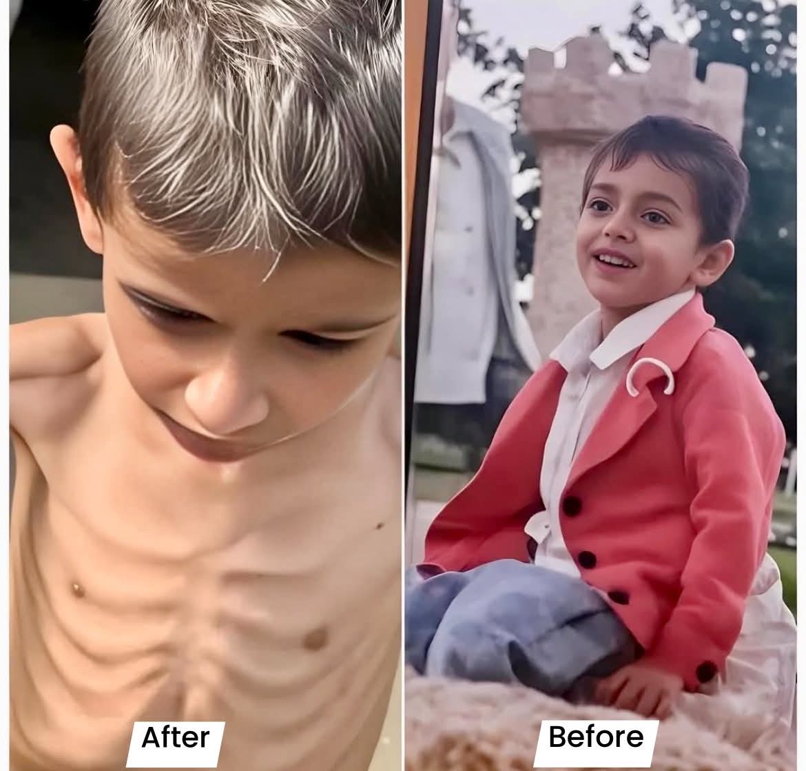 أطفال في غـ.ـزة يعانون من الجوع أشد المعاناة ، الإنسانية تختنق في غـ.ـزة... والعالم يلتزم الصمت.🇵🇸😢