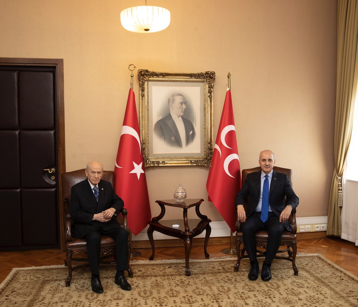 TBMM Başkanı Sayın Numan Kurtulmuş, Genel Başkanımız Sayın Devlet Bahçeli’yi <a href="/dbdevletbahceli/">Devlet Bahçeli</a> TBMM’deki makamında ziyaret etti.