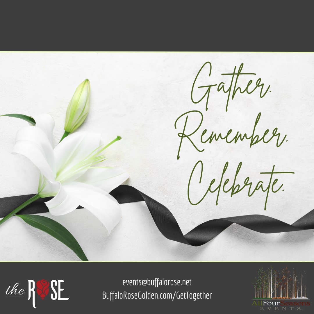 Celebrate a life well-lived in one of our thoughtfully designed spaces. Our team will help you host a celebration of life that feels personal and comforting.

#AllFourSeasonsEvents #GoldenCO #CelebrateinGolden #CelebrateLegacy