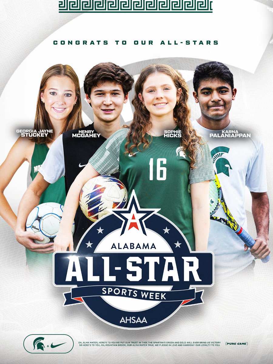Good luck this week to our Spartan AHSAA All Stars competing in Montgomery!