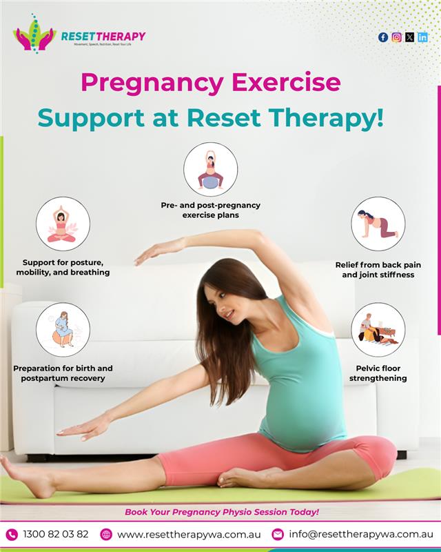 Resettherapywa's tweet image. 📍Book Your Pregnancy Physio Session Today!
🌐 resettherapywa.com.au | 📞 1300 82 03 82

#PregnancyExercise #PregnancyPhysio #ResetTherapyWA #PrenatalCare #PostnatalSupport #PelvicFloorStrengthening #PregnancyHealth #BackPainRelief #BirthPreparation #PhysiotherapyWA