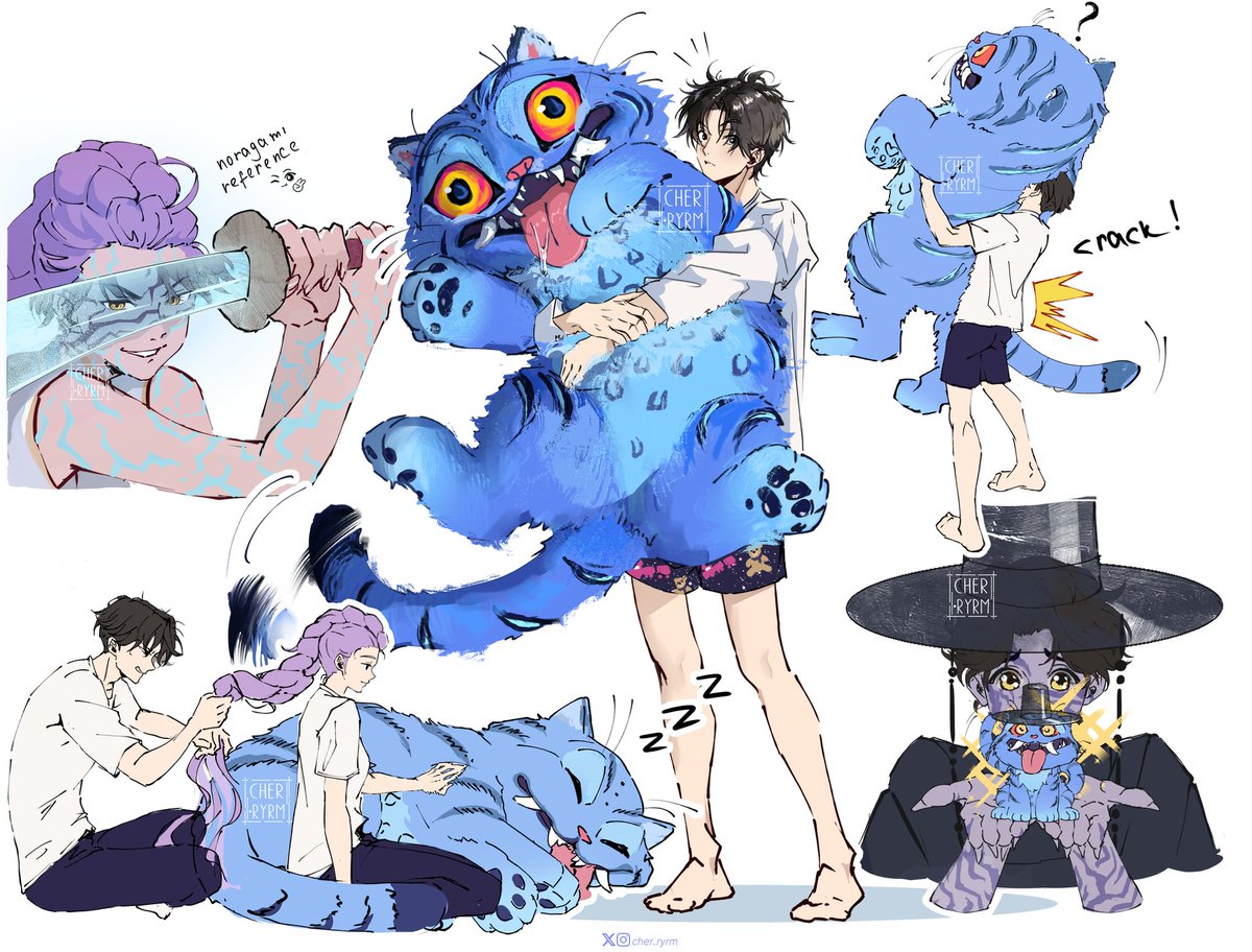 RyrmCher's tweet image. doodles🐯
#KPOPDEMONHUNTERS
#jinumi #rujinu