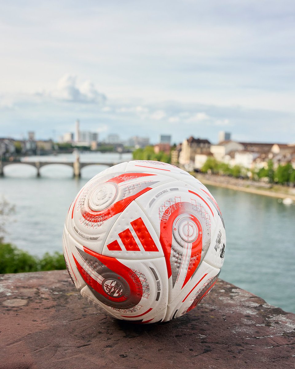 SkySports's tweet image. Adidas has revealed the red and silver match ball for the Euro 2025 semi-finals and final, inspired by the Swiss flag and tournament trophy! 👀🏆