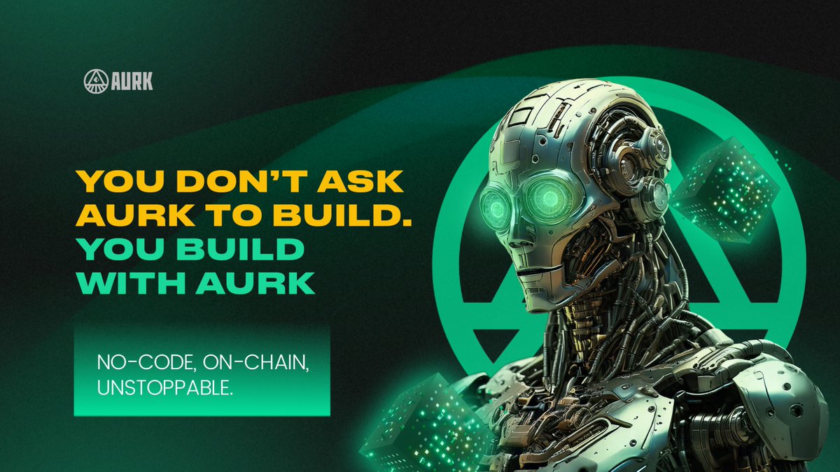 You don’t ask AURK to build.
You build with AURK — no-code, on-chain, unstoppable.

That’s not SaaS. That’s sovereignty.
#AURK #OwnYourAI #CryptoAI #AIagents