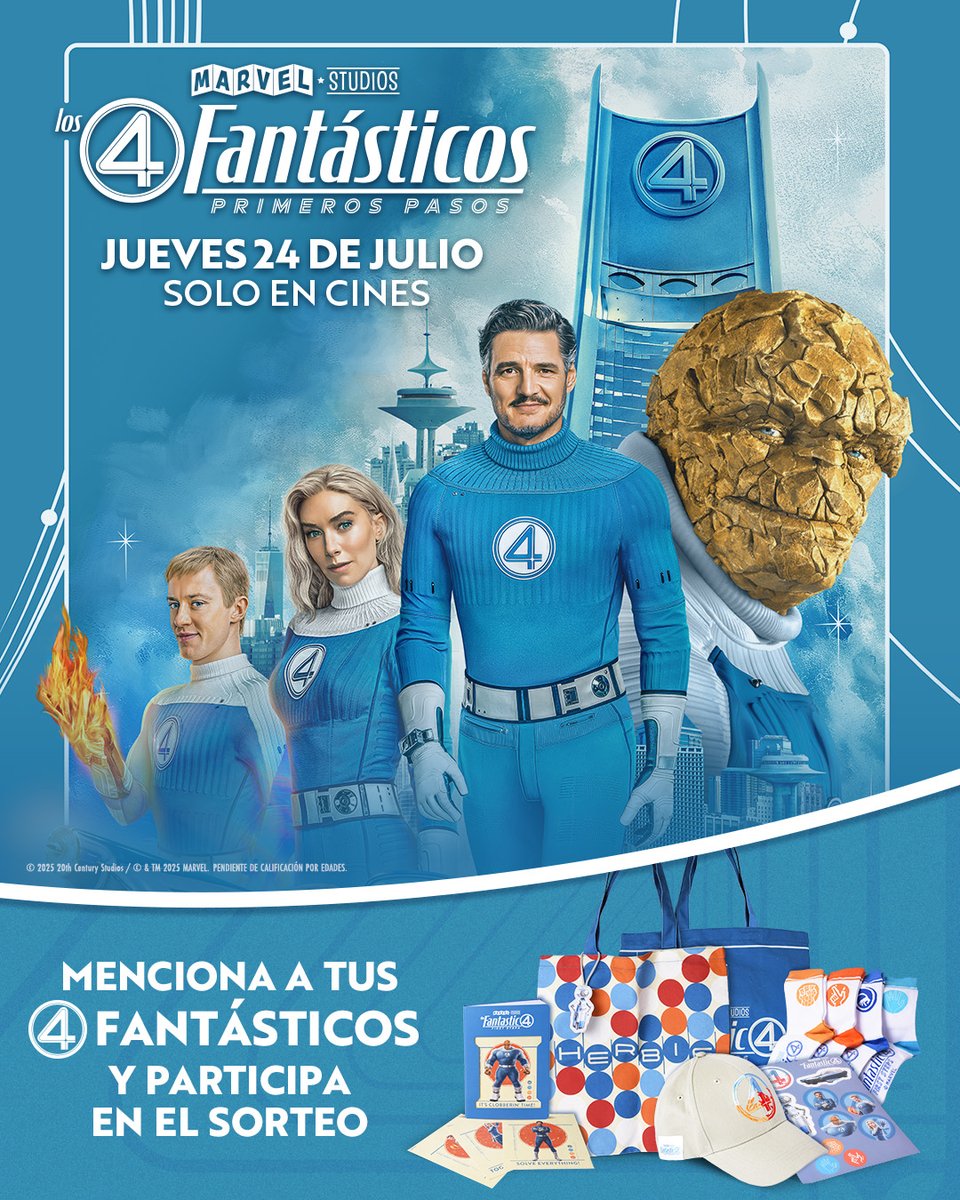 ocine_es's tweet image. ¡Consigue uno de estos 5 packs de #Los4Fantásticos!
Para participar:
🐦 ¡Síguenos! (@ocine_es )
🔁 RT
🗨 Menciona a tus 4 fantásticos con los que irás a ver la película.
📃 BBLL ➡bit.ly/4f3qBHN
📅 Finaliza el 30/7 📅