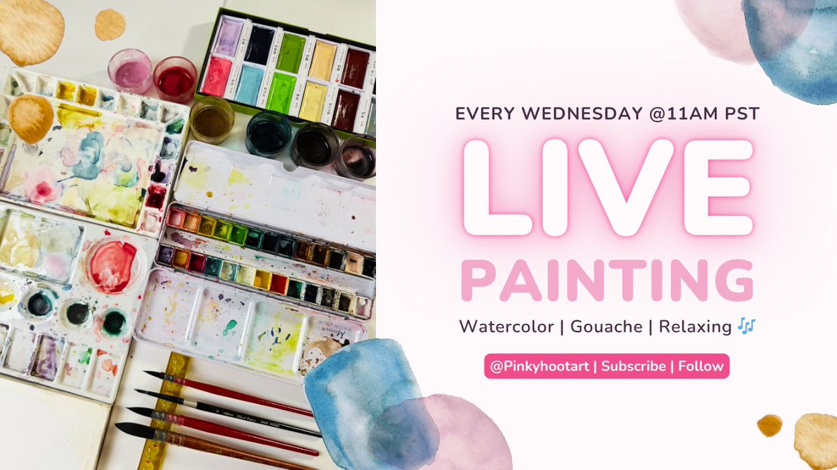 pinkyhootart's tweet image. 🚨  I am BACK from traveling and I have missed my studio!!!! 😭 Live painting this Wednesday, mark your calendars and let&apos;s make some art soon! ✨

See you!