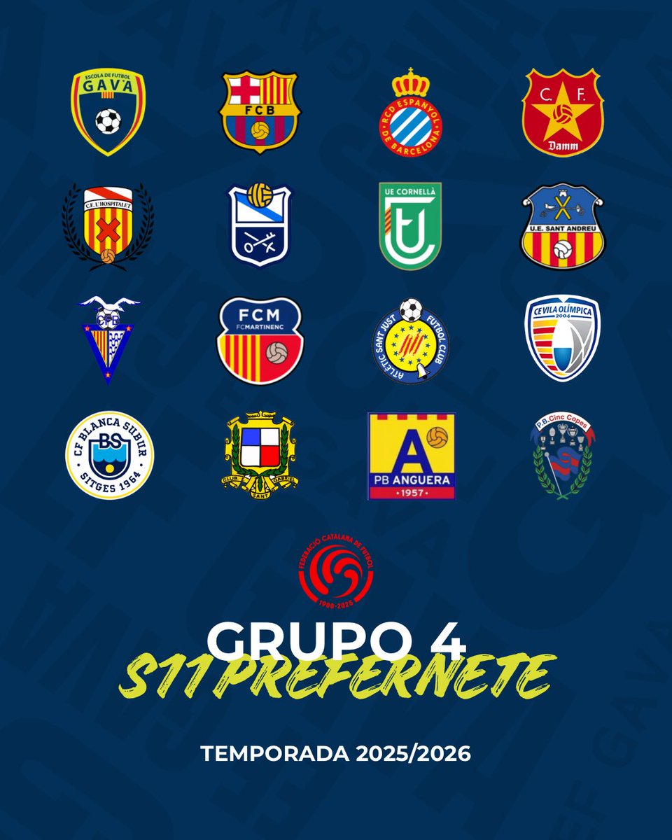 𝐀𝐋𝐄𝐕𝐈𝐍 𝐒𝟏𝟏 𝐏𝐑𝐄𝐅𝐄𝐑𝐄𝐍𝐓𝐄 𝐆𝟒 𝟐𝟓/𝟐𝟔 🏆

Nos espera una temporada exigente pero también muy ilusionante. 
Vamos a disfrutarla al máximo! 💙💚⚽

<a href="/EFGava/">Escola Futbol Gavà</a>