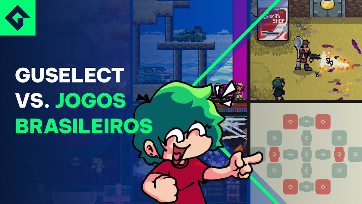 <a href="/guselect/">guselect</a>, desenvolvedor por trás de Moonleap e Donut Be Seen, analisa jogos da comunidade GameMaker no Brasil! 🇧🇷  Parte dois!
🔗  youtu.be/Q6yte1gdJsQ