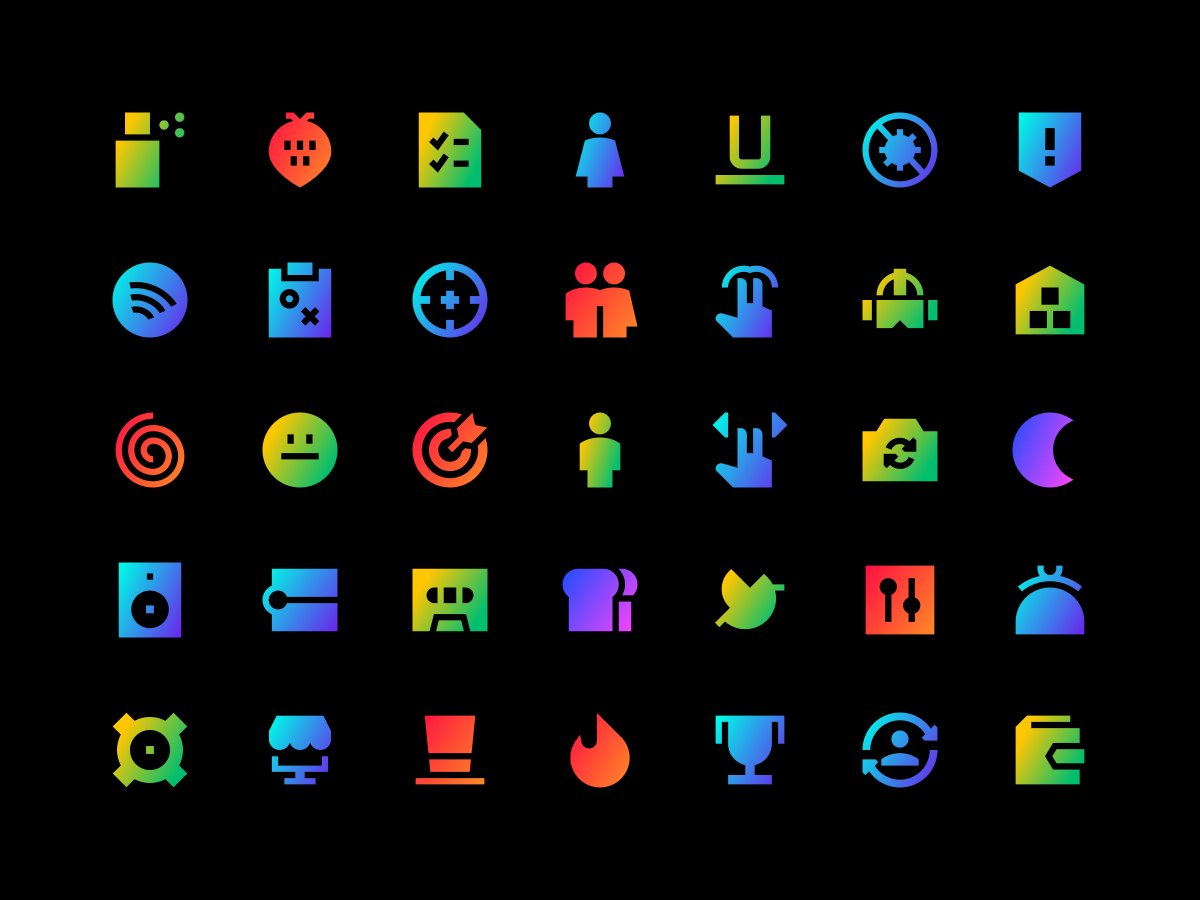 streamlinehq's tweet image. Some fun with gradients π
A different flavor of Sharp icons: bold, minimal, and extra vibrant.