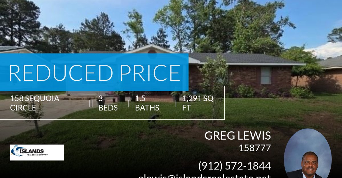 Grenzo's tweet photo. Now $179,000 (was $189,900)!
Don't miss this charming 3 bed / 1.5 bath brick ranch-style home in Hinesville, GA!
Perfect for first-time buyers, small families, or anyone looking for a solid investment. https://t.co/NjWNXyq85F https://t.co/TjWN3XeHdV