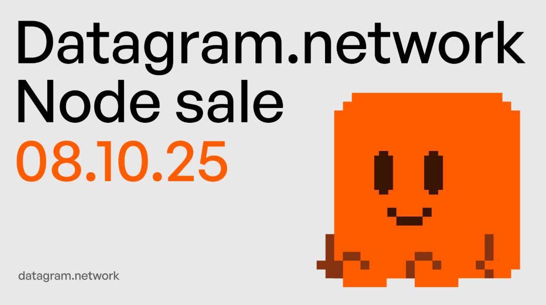 Ken Natividad (✸,✸) (@ken_natividad13) on Twitter photo 📢 The next era of the internet is kicking off and you can be part of the backbone.
On August 10, 2025, <a href="/DGramNetwork/">Datagram Network</a> is launching its Full Core Node Sale! 🎉
- > Run critical infrastructure powering AI, real-time gaming, and high-speed dApps
- > Join the decentralized 📢 The next era of the internet is kicking off and you can be part of the backbone.
On August 10, 2025, <a href="/DGramNetwork/">Datagram Network</a> is launching its Full Core Node Sale! 🎉
- > Run critical infrastructure powering AI, real-time gaming, and high-speed dApps
- > Join the decentralized
