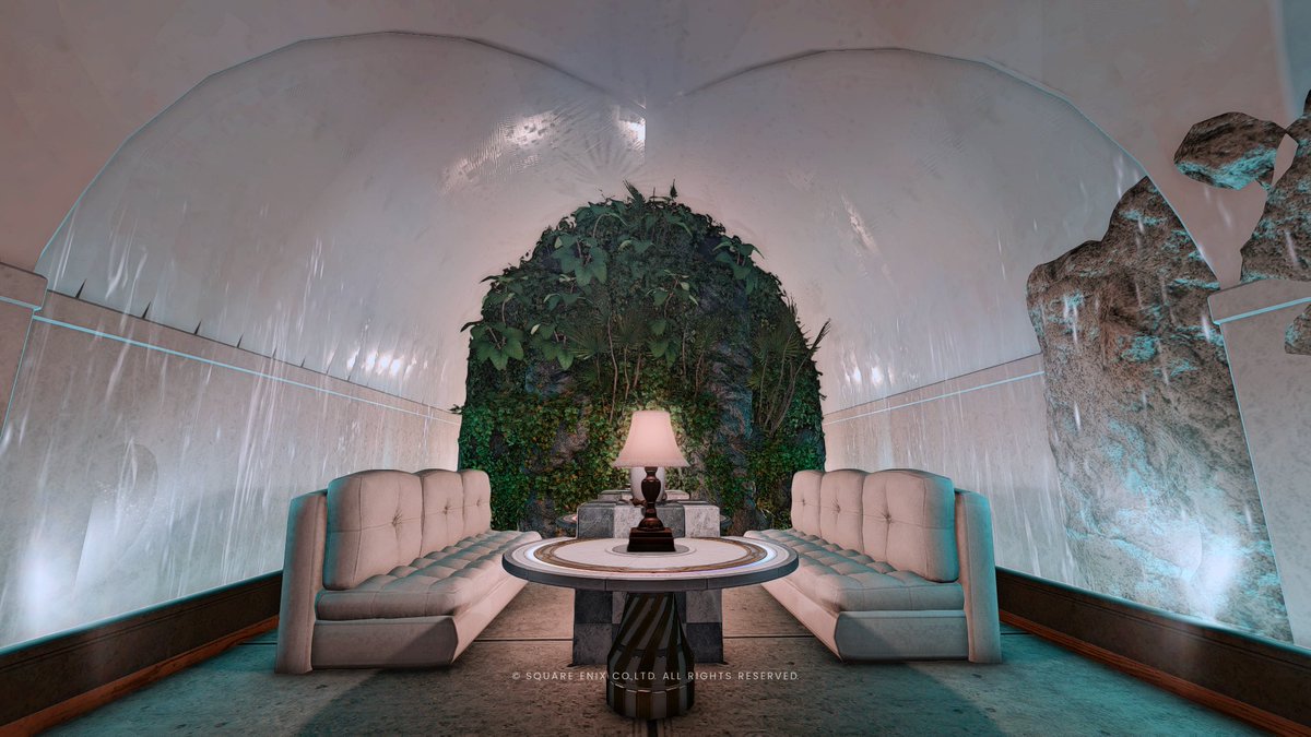 relion_victor's tweet photo. 🪨The Grotto🚿
洞窟レストランをイメージした、アーチ柱が印象的な隠れ家レストラン。
アーチに反射する光と、水の流れる音が心を静かにととのえ、
静けさと癒しに包まれる空間に仕上がりました。
岩、植物、水──自然の中に還るようなひとときを、ぜひ。

#FF14ハウジング #FF14 https://t.co/KGk3RLF5RH