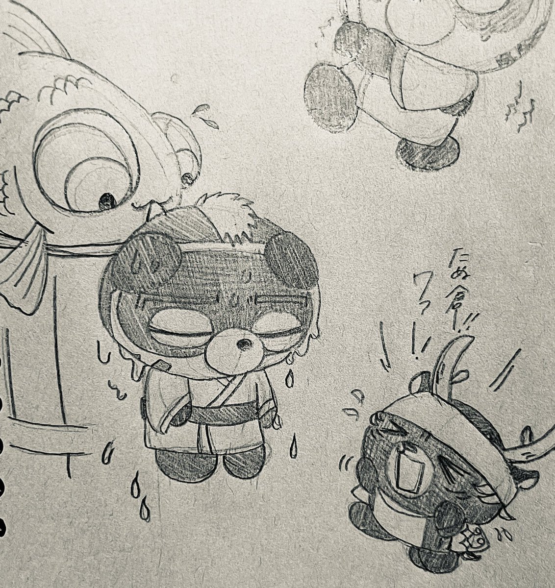 collar0610's tweet image. 金魚すくい  失敗たぬ倉部長
