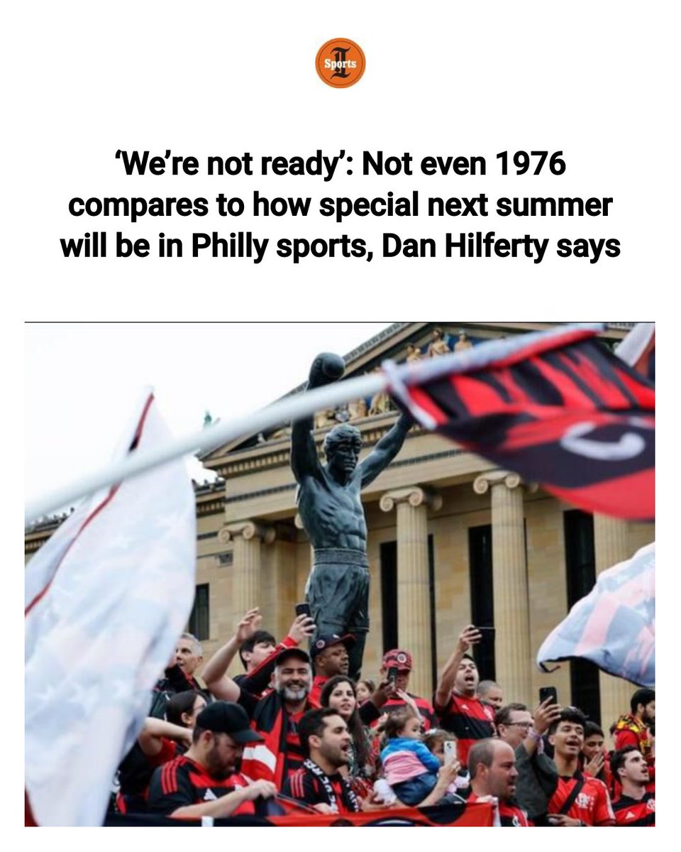 Comcast Spectacor CEO Dan Hilferty and Phillies owner John Middleton were fans during the bicentennial celebration in 1976. Fifty years later, they’ll again be at the center of the sports world.

🔗 inquirer.com/soccer/dan-hil…