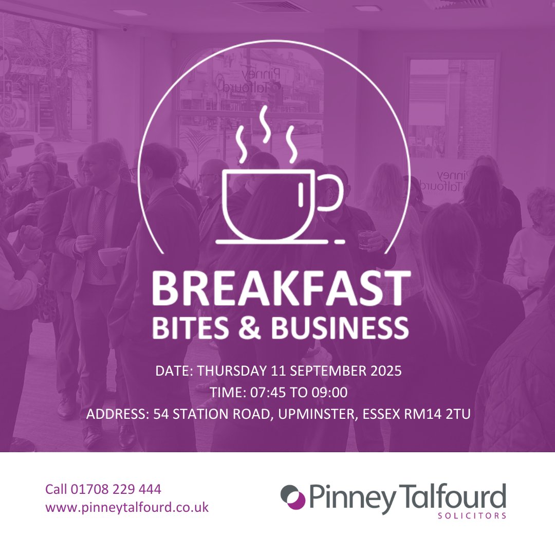 Join us on Thursday 11 September for our free Networking Breakfast in Upminster.

Connect with local professionals and exchange ideas over a delicious breakfast.

Reserve your place now: eu1.hubs.ly/H0lTwLn0

#NetworkingBreakfast #BusinessNetworking #Upminster #Havering