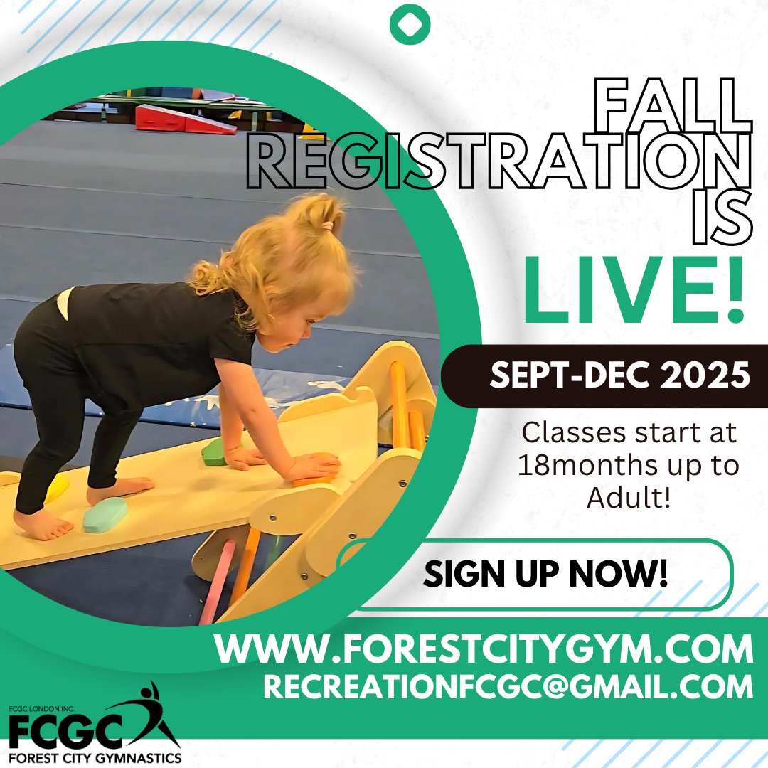 FcgcLondon's tweet image. Fall class registration is now LIVE! 🚀 

Secure your spot before they’re gone. Don’t wait—your next adventure starts here! 

forestcitygym.com | recreationfcgc@gmail.com

#FallClasses #RegisterNow #gymnastics #sportforall #ldnont #londonontario