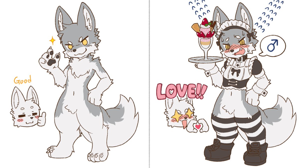 Acky05_Wolf's tweet image. #三連休はフォロワーが増えるらしい 

メイドケモ男の娘が好きな方、集まれ🐾