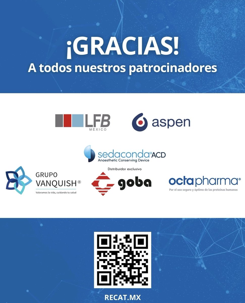 👩🏻‍⚕️👨🏽‍⚕️   3er. Congreso Internacional RECAT 2025*💥🫀🫁🧠 
🛎CONOCE NUESTRO PROGRAMA!!
👇🏽👇🏽👇🏽👇🏽
acrobat.adobe.com/link/review?ur…
Reanimación en Estados de Choque Un Abordaje  Transdiciplinario🌐  
✨▪️Expertos Profesores  Nacionales e Internacionales.              
📅 25 al 27 de