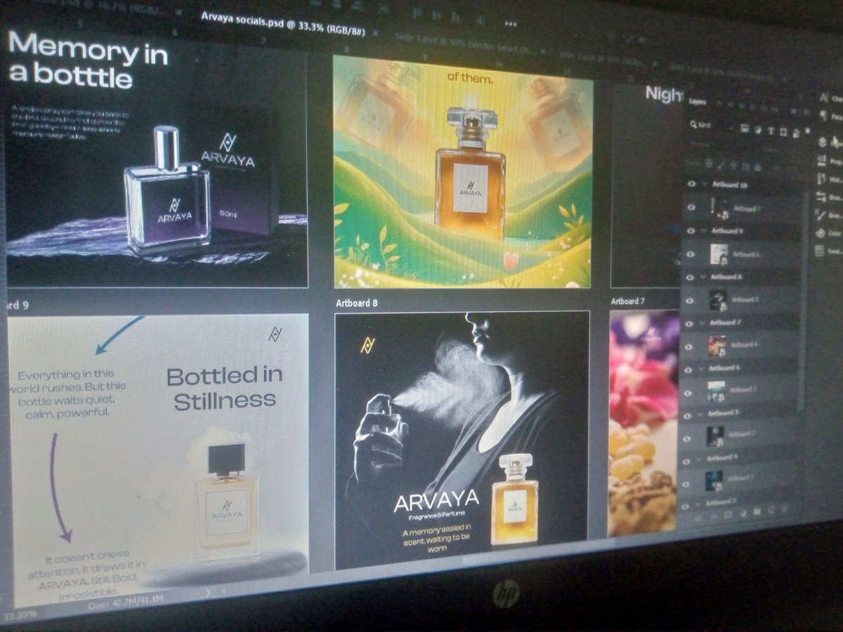tbgstudio__'s tweet photo. Working on a design for a perfume brand completely new territory for me.

This project taught me that design isn't just about making it pop it's about message, emotion, and story.
Final touches almost done. Can’t wait to share it. https://t.co/pmH6Tom4za