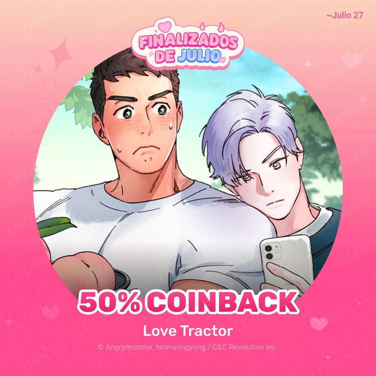 Lezhin_ES's tweet image. 💪Musculoso de rancho + 🌆peli-blanco de ciudad = ❤️Amor para la eternidad.

🚜 buff.ly/qpiBIO6 

#Lezhin #LezhinES #CoinBack #Finalizados