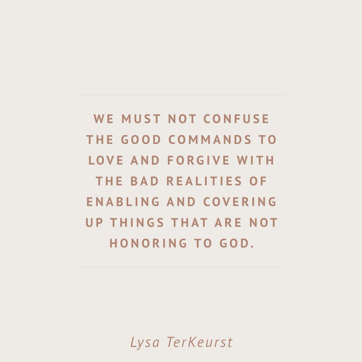 LysaTerKeurst's tweet image. We can love and extend forgiveness to those around us without enabling behavior that harms others and dishonors God.