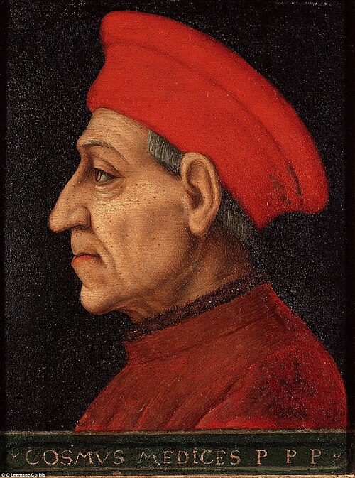 ModernCeasar's tweet image. This European oligarch controlled countries and popes.
He was so rich that he literally bought entire republic for his family.
His name was Cosimo de' Medici.
Discover his story and how he bought Florence🧵