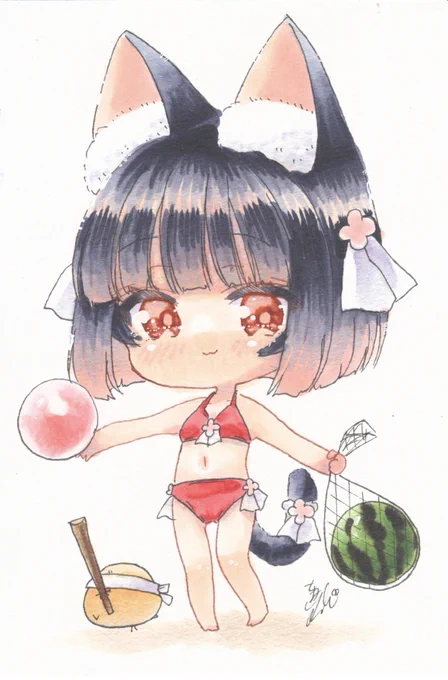 フレームレス① #Splashうぉ〜た〜ぱ〜てぃ〜展 #1日1絵ちま