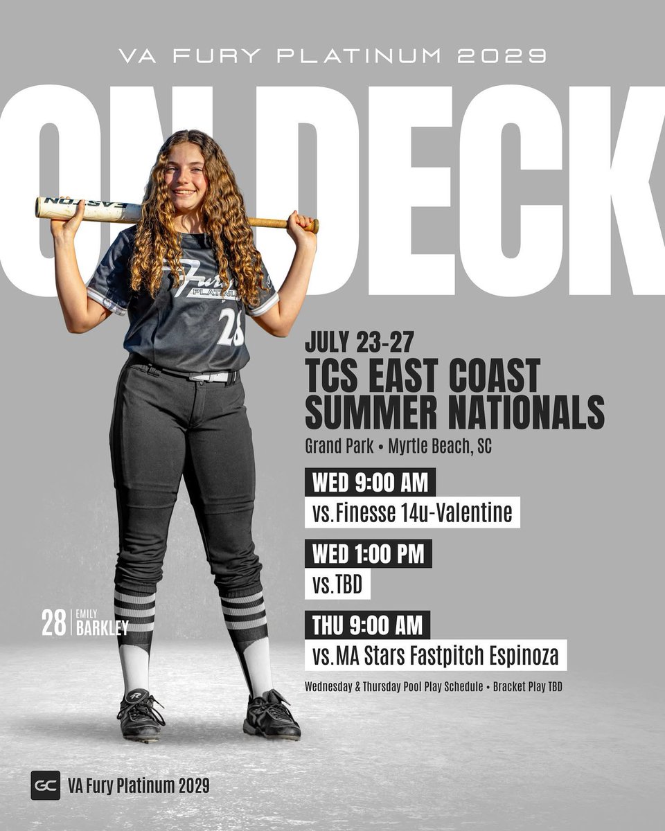 🔥 Final Tournament of the Season! 🔥We're headed down to Myrtle Beach, SC for the Triple Crown Sports Summer Nationals. This is a 5-day tournament featuring over 40 teams from across 14 states. Going to be a great week!  #platinumproud