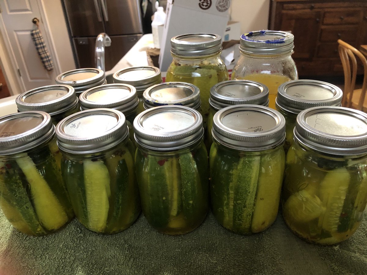 Spent the morning caning pickles for the pickle feast. Congressman, Andy Barr Republican  candidate for the United States senate Will be one of our honor guess.   Save the date September 27!