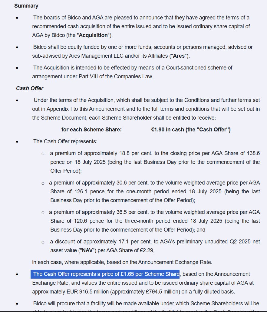 entrustTMF's tweet image. #APAX Oooooh, nice😊

RECOMMENDED ACQUISITION of Apax Global Alpha Limited ("AGA") by Janus Bidco Limited ("Bidco")  

investegate.co.uk/announcement/r…