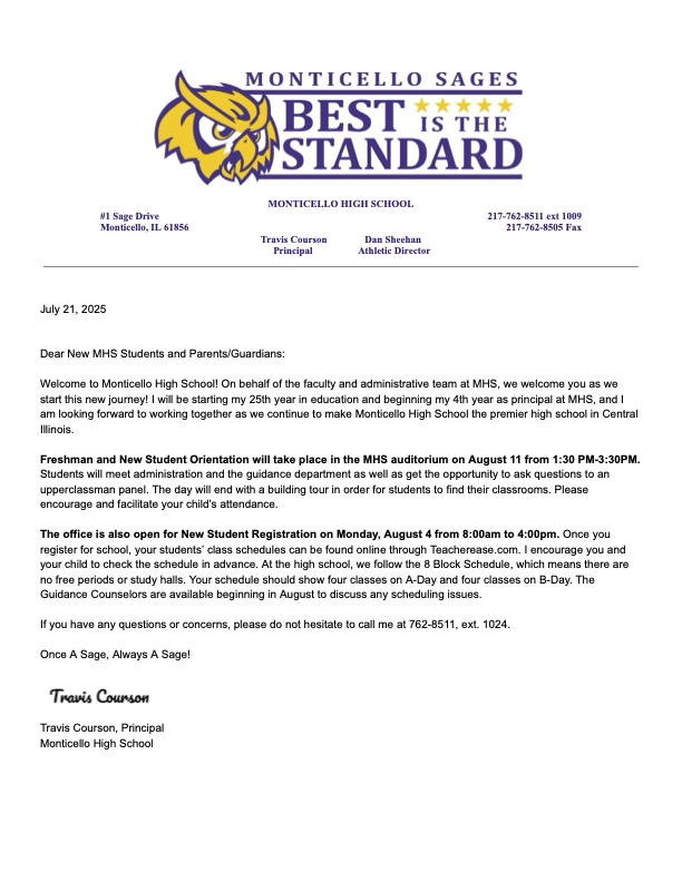 Travis Courson (@hsprincipalsage) on Twitter photo See attachment for 9th grade/new student information. We'll see you soon SAGES! #gosages <a href="/SagesAthletics/">Sages Athletics</a> See attachment for 9th grade/new student information. We'll see you soon SAGES! #gosages <a href="/SagesAthletics/">Sages Athletics</a>