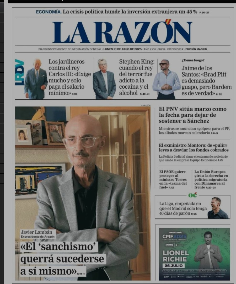 Por fin <a href="/larazon_es/">La Razón</a> saca lo de #Montoro...
¿Porque el de la foto es #Montoro?, ¿No?, ¿No?