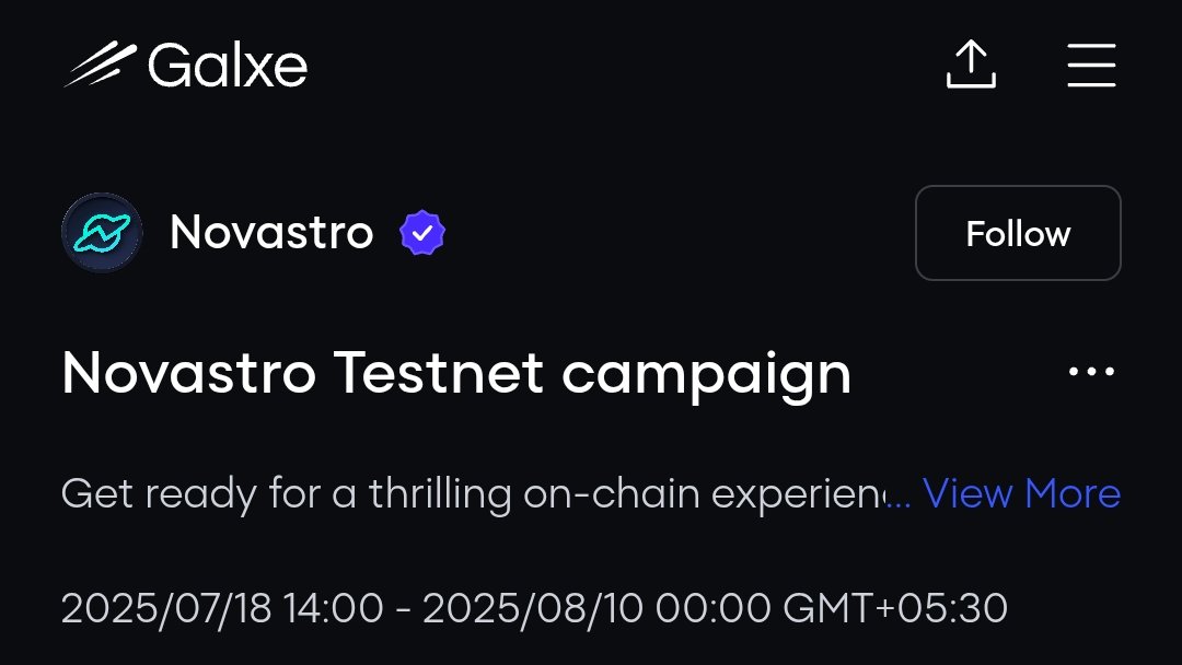 The <a href="/Novastro_xyz/">Novastro | RWAfi</a> Galxe quest ends on 10th August.

So, TGE most probably after 10th Aug? 

Just a guess, but timing feels right