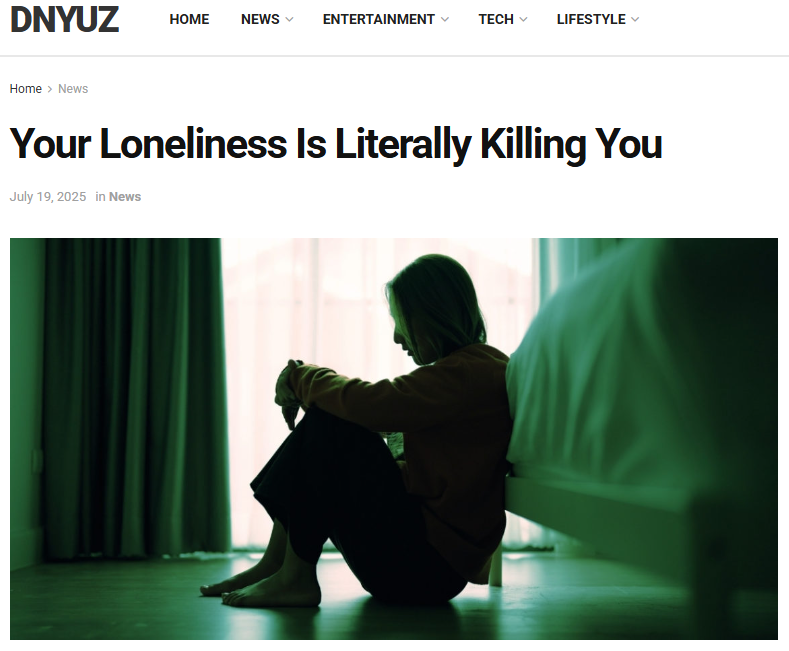LaocoonofTroy's tweet image. "...loneliness is outpacing some of our deadliest diseases and doing it while we’re all technically more “connected” than at any point in human history."
(Link in ALT)