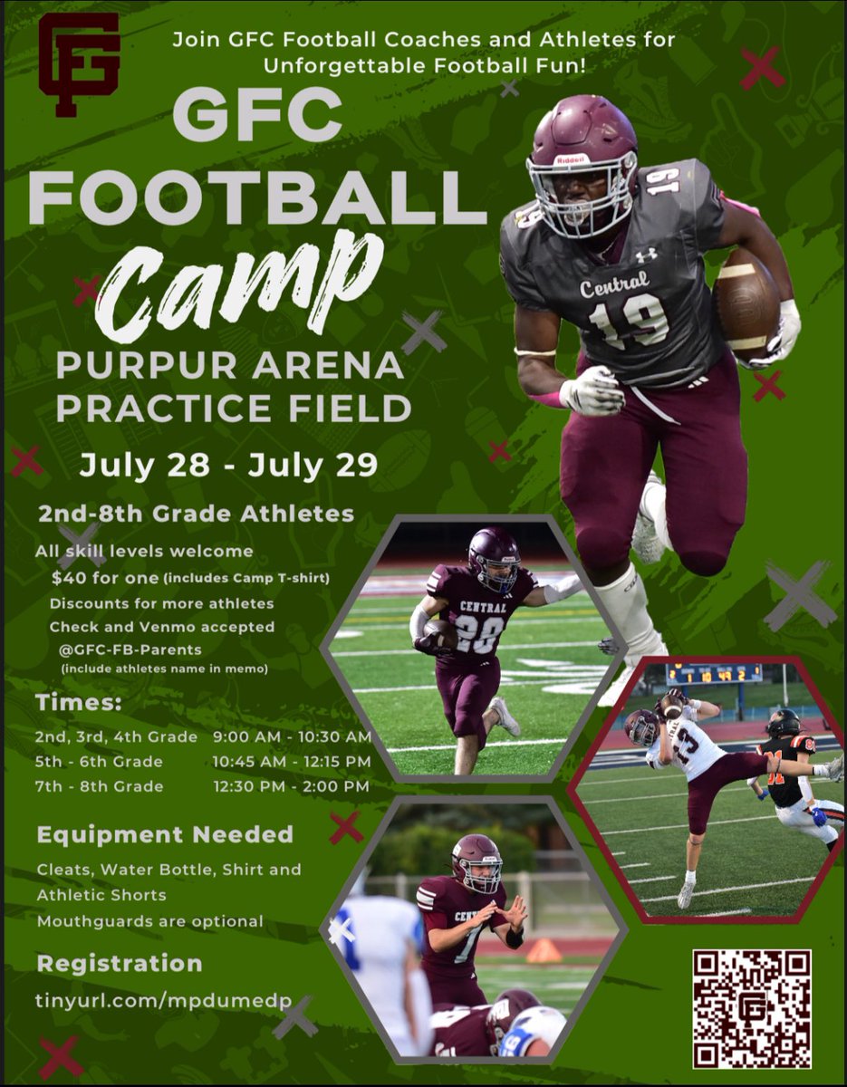 One week from today!!! Still a couple spots available for those who haven’t registered yet! ⚔️🏈