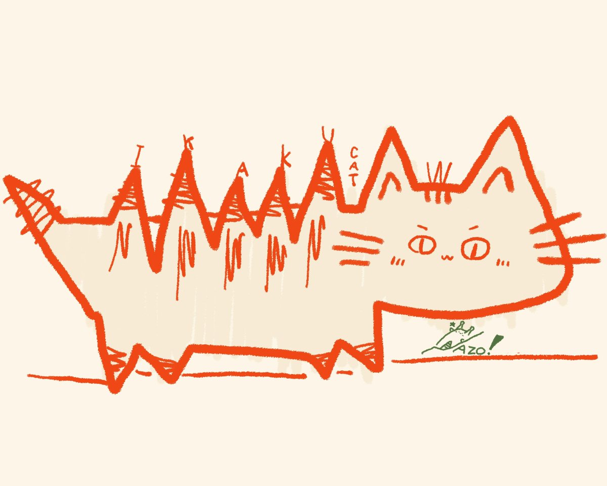 NAZOSEIMEITAI's tweet image. 『 IKAKU CAT 』
#illustration #art #イラスト #絵 #アート #猫 #ねこ #cat #オリジナルキャラクター