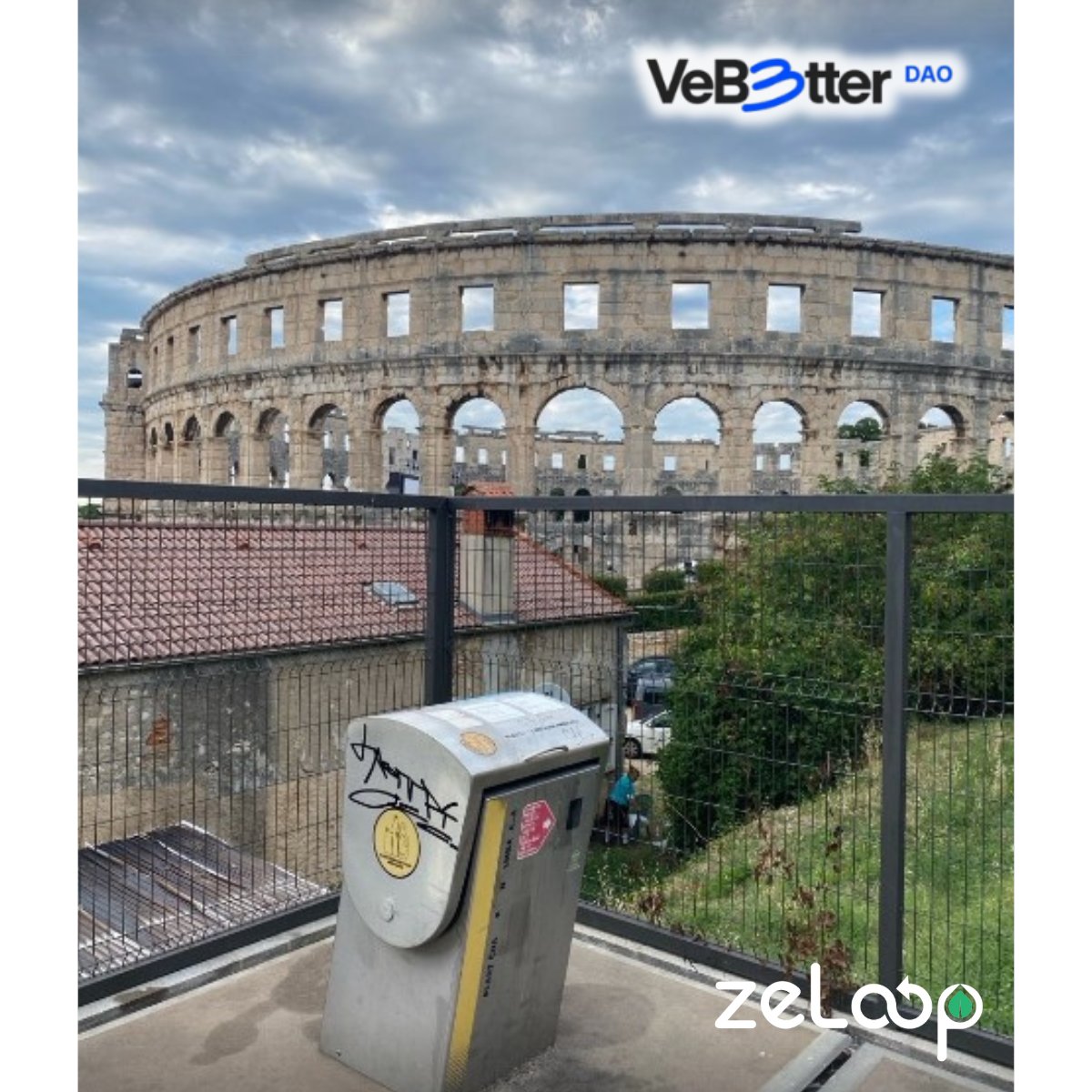 zeloop_'s tweet image. Romans loved a good spectacle—but today, we’re making history by keeping our arenas clean! 🏟️♻️
 Shout-out to our ZeLoopian who found the perfect spot to deposit plastic, right in front of ancient greatness.

 #VeBetterDAO #VeChain #zeloop #EcoHistory #LitterFree #TravelGreen