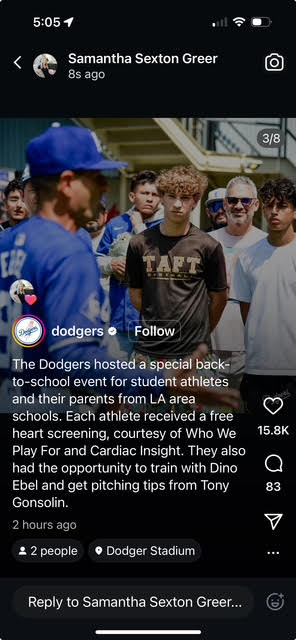 PeterSchorschFL's tweet image. The @Dodgers hosted a back-to-school event for student athletes that included a heart screening from @WHOWEPLAYFOR & @CardiacInsight.
This program is coming to FL ahead of this school year because of legislation from @Csime90 & @JasonShoafFL.
Background on that bill here:…