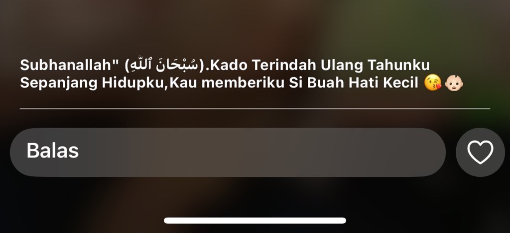 apasih dibuatin story captionnya gini aja sm suami aku jd baper salting terharu😭

mana videonya pake backsound penjaga hati bagian yg 
"janjiku takkan ku lepas wahai kau bidadariku dari surga..."

😭😭😭😭😭🩷