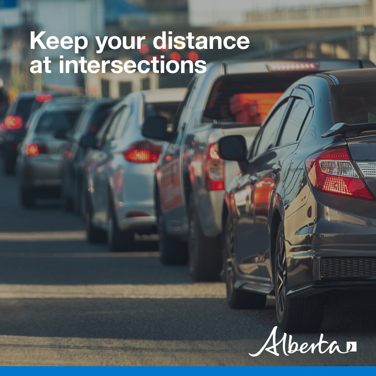 If you can’t see the wheels of the vehicle in front of you, you’ve stopped too close. #ABRoads #drivingtips